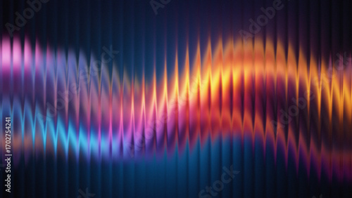 Abstract Vibrant Waveform:  Dark Moody Background,  Neon Pink, Orange, and Blue Hues,  Fluid Dynamic Design,  Digital Art,  High-Resolution Texture.
