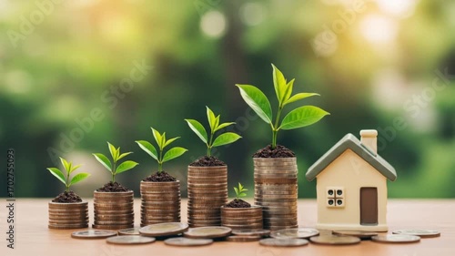 Watch your wealth grow with this vibrant depiction of financial investment and homeownership success.