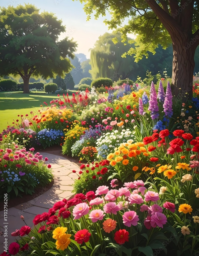 Fototapeta premium Vibrant garden path