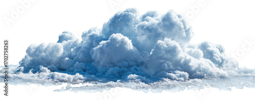 Large, fluffy cumulus cloud against a black background (1)