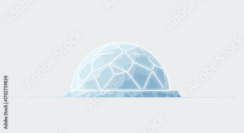Crystalline Ice Dome Structure in Arctic.