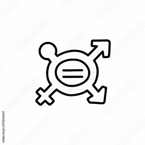 Symbol of gender equality and inclusivity with combined male, female, and transgender symbols.