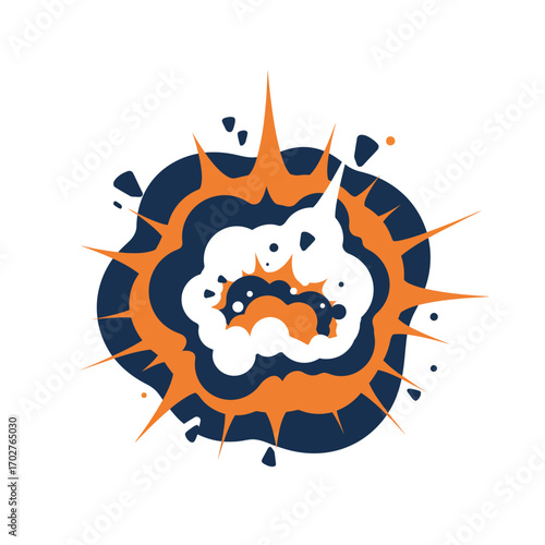 Comic Book Style Explosion Graphic.