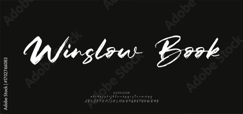 Handwritten Script Font. friendly handwritten display font. Cute and fun  font for writing wedding invitations  cards. vector illustration