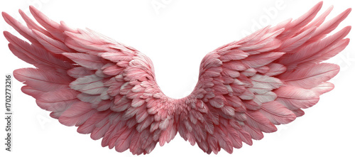 Pair of delicate, pink angel wings