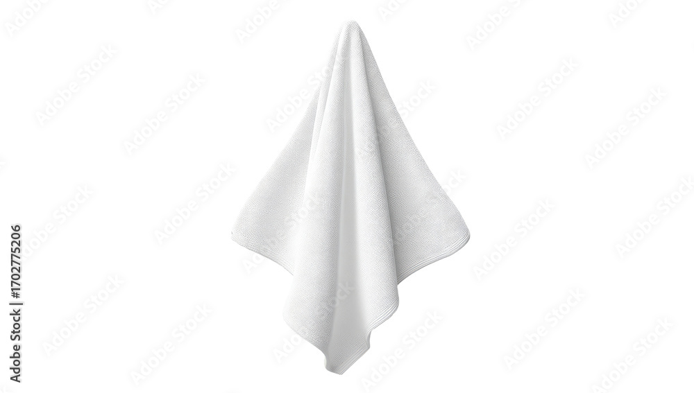Fototapeta premium Single white cloth draped, hanging