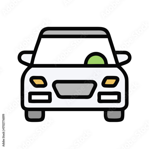 Car vehicle icon – vector transport symbol for travel and mobility
