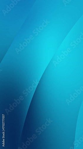 Modern abstract background featuring a vibrant blue and turquoise gradient with smooth, elegant, overlapping curves creating a sense of depth and movement