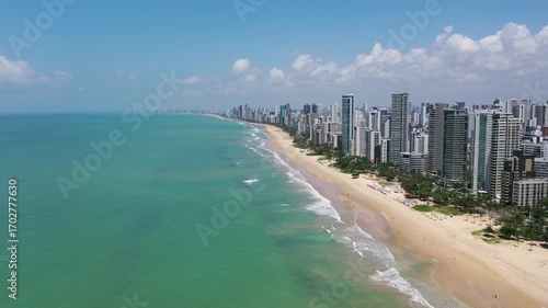 Beautiful aerial view of Recife in September, 2025. Recife, Pernambuco State, Brazil 