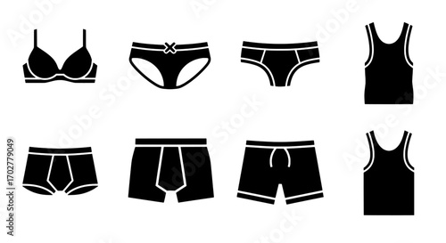 Diverse Underwear Set Illustration for Fashion and Personal Care