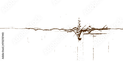 Black branches crack and a water splash shatters a winter sky