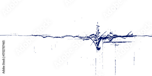 An abstract splash of clean, fresh blue water isolated on a pure white background