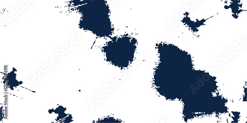 Abstract black ink splatter with a grunge texture pattern