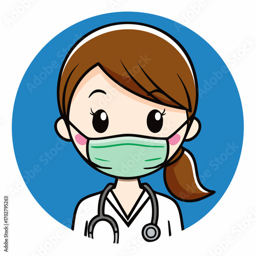 jubilant frontline nurse vector illustration for healthcare and wellness branding