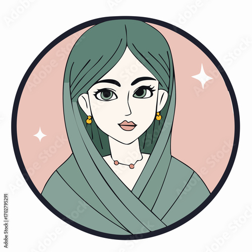 stooped tarot reader vector illustration for mystical and spiritual branding