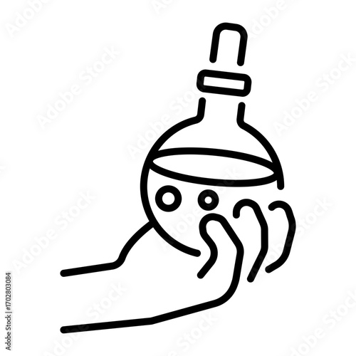 A line style icon depicting an energy potion