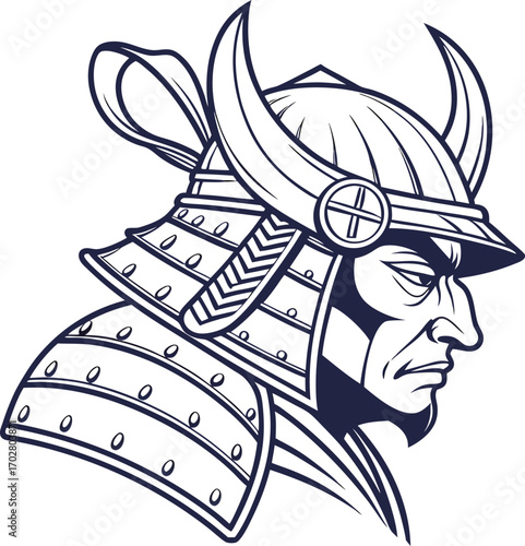 Funny black vector cartoon design of a knight warrior with a sword