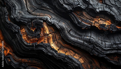 Abstract charcoal wood texture