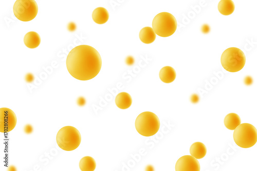 Falling Ping Pong Ball isolated on white background, selective focus