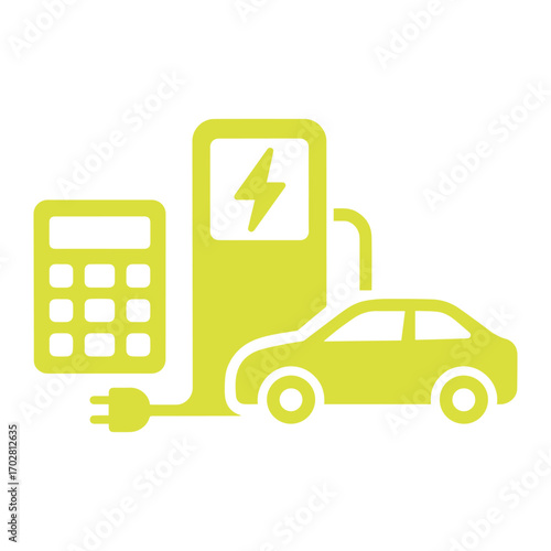 EV charging solution Cost Infographic vector