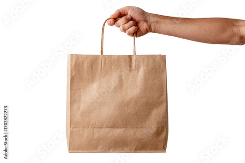 Hand holding a light brown paper bag (5)