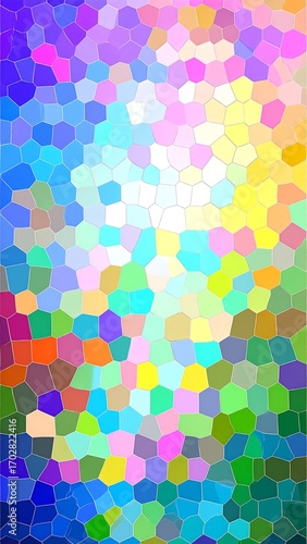 Wallpaper Mural Vibrant abstract mosaic of polygonal shapes Torontodigital.ca