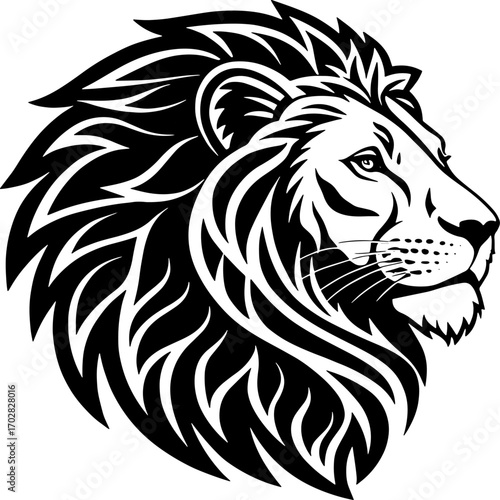 Wallpaper Mural lion head vector Torontodigital.ca