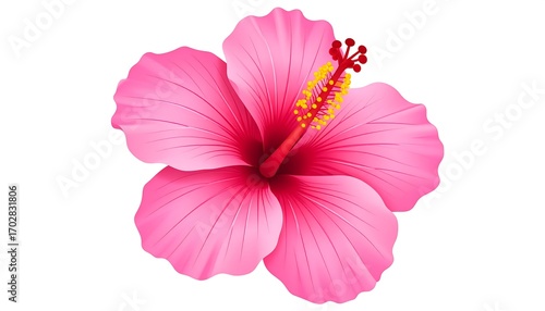Vibrant pink hibiscus flower