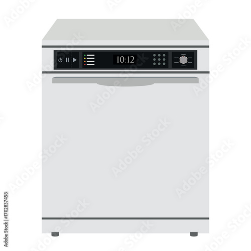 black and white color digital display dishwasher