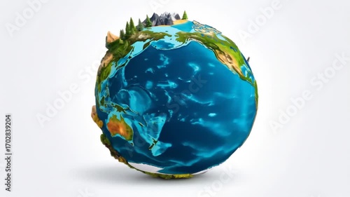 Rotating 3D Earth: A Stunning Visual of Our Planet's Diverse Landscapes