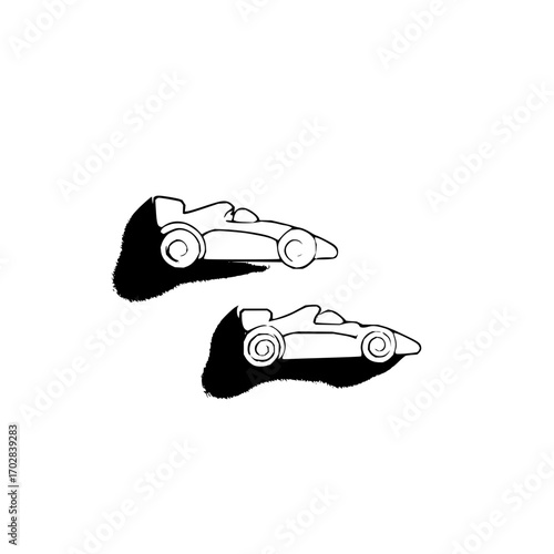 Vintage formula one race car illustration vector drawing for racing enthusiasts and motorsport fans design 100