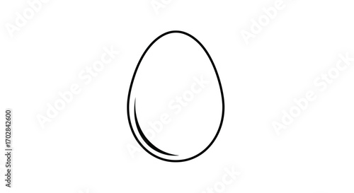 Minimalist egg illustration perfect for culinary blogs and breakfast themed graphics design and