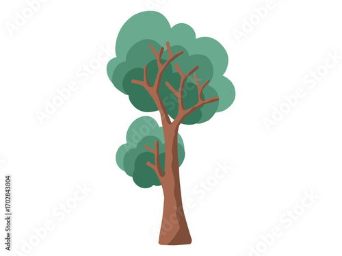 Jungle Tree Clip Art Illustration