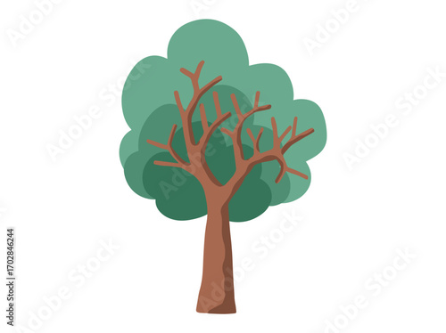 Jungle Tree cartoon Background Illustration