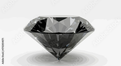 A captivating close-up of a multifaceted diamond with reflective brilliance and stunning clarity