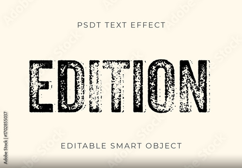 Black Bold Headline Newspaper Text Effect Grunge Font