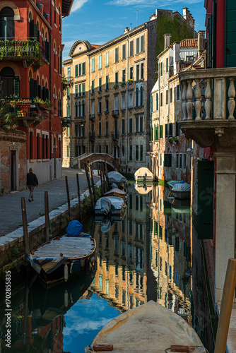 Venice and its beautiful buildings and canals in the summer