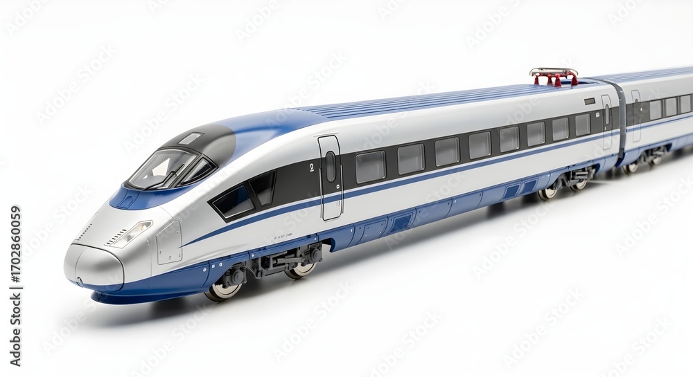 Naklejka premium Modern High-Speed Train Model Photography.
