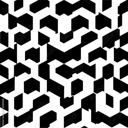 Abstract geometric pattern background black and white seamless vector design for textile and wallpaper art is here