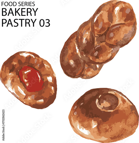 vector illustration bakery and pastrychocolate chip cookie