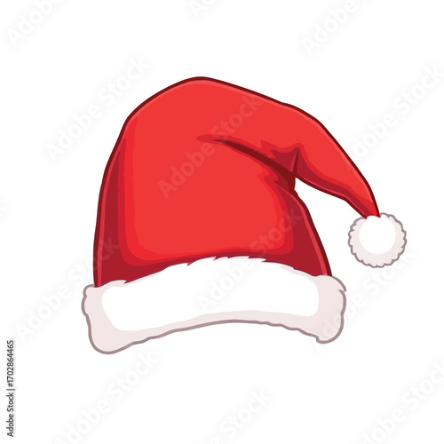 Cute cartoon a illustrator vector Christmas hat