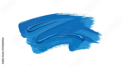 Vibrant brushstroke splash in blue hues conveying artistic expression and dynamic creative energy emanating pure coolness and depth