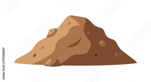Illustration of a sandy mound resembling earth or soil perfect for educational or environmental themes, and can be used as a symbol or design element