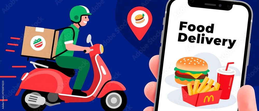 Fototapeta premium Fast and Convenient Delivery