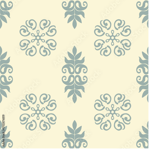 vector seamless pattern with floral and plant theme