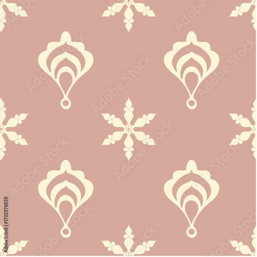 vector seamless pattern with floral and plant theme