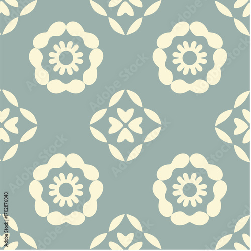 vector seamless pattern with floral and plant theme