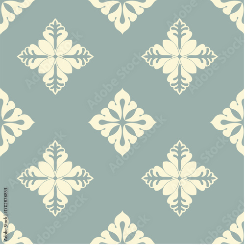 vector seamless pattern with floral and plant theme