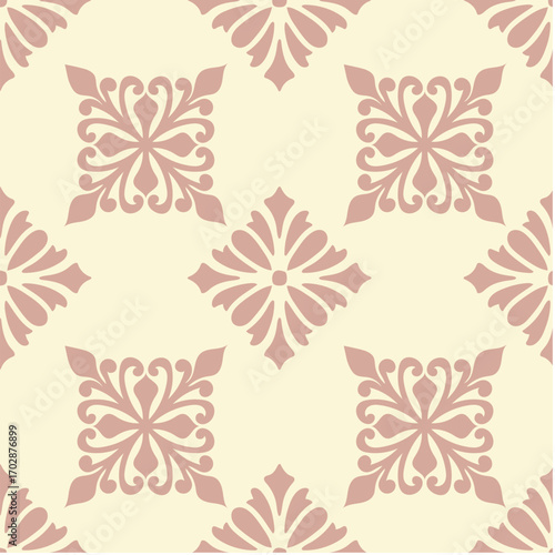 vector seamless pattern with floral and plant theme