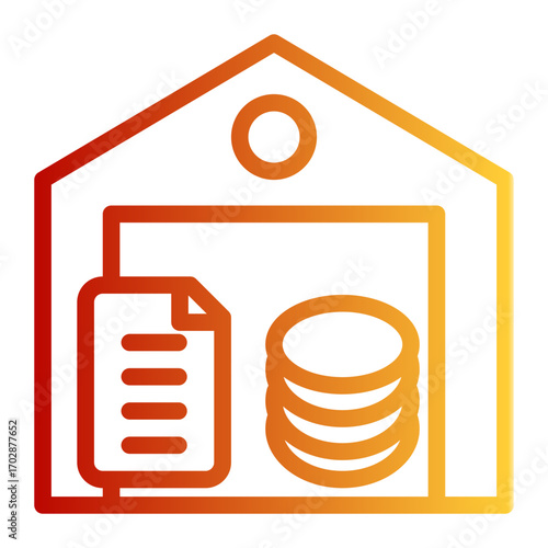 Warehouse Database Analytics (Outline Gradient Style)